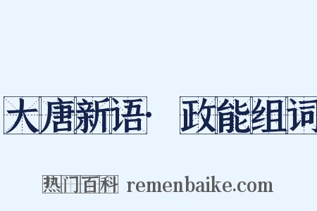 大唐新语·政能组词是什么意思的图片